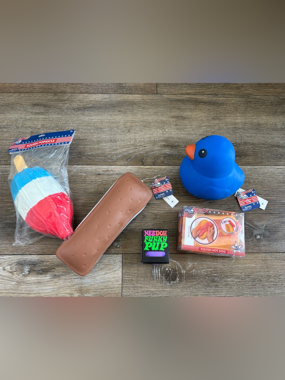 Sunny days squeeze toy and needoh pup bundle NWT squishy
